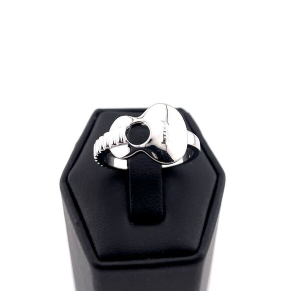 STERLING SILVER Acoustic Guitar Ring - Picture 1 of 5